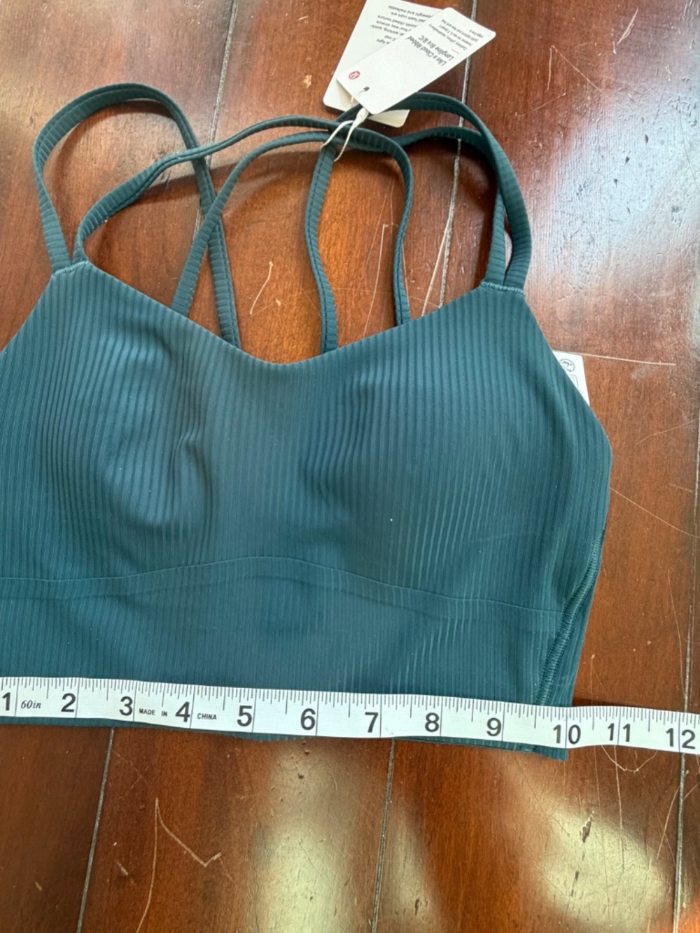 NWT Lululemon Like a Cloud Ribbed Longline Bra Size 2 (B/C cups)Color:Med Forest - Picture 7 of 7